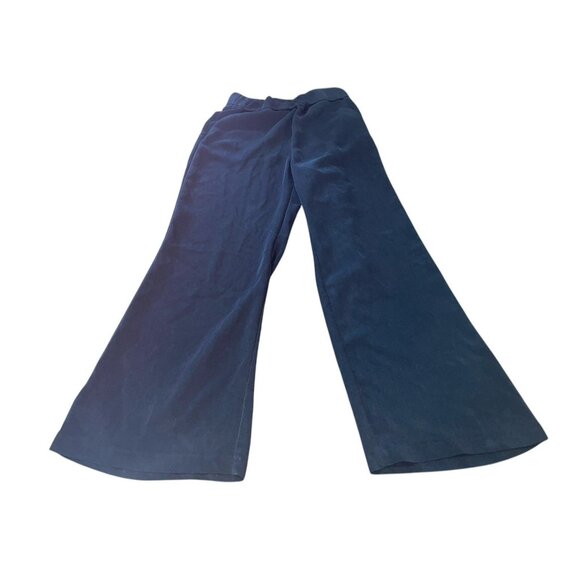 H&M Women's Size Medium Black Wide Cut Lyocell Blend Pull On Elastic Waist Pant - Picture 1 of 11